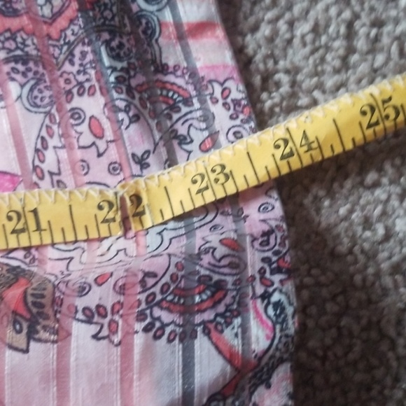 Tommy Hilfiger gorgeous dress, size 10 Pink & Orange Paisley Stripe Tie waist - Picture 7 of 8